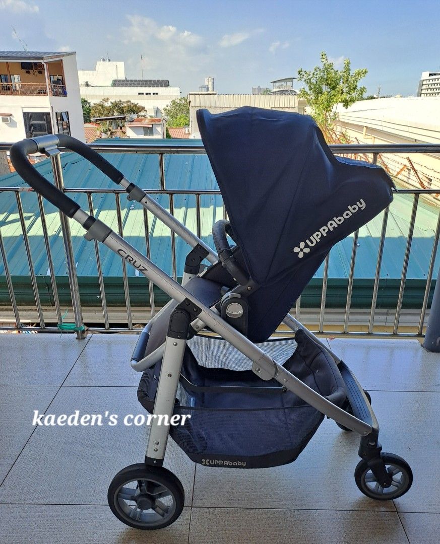 UPPABABY CRUZ Stroller (Category: Strollers) located in Cebu City. Submitted by kaedenscebu (Listing ID 1454882973, Image 1). Description: UPPABABY CRUZ STROLLER ▪︎Age suitable : Newborn upto 23kg ▪︎5points safety harness ▪︎Telescoping handle bar ▪︎Extendable sun canopy ▪︎Reversible seat ▪︎All Wheels suspension ▪︎Multi position recline ▪︎Large shopping basket ▪︎Travel system compatible w/ carseat ▪︎Lightweight & durable aluminum ▪︎Polyurethane Ti