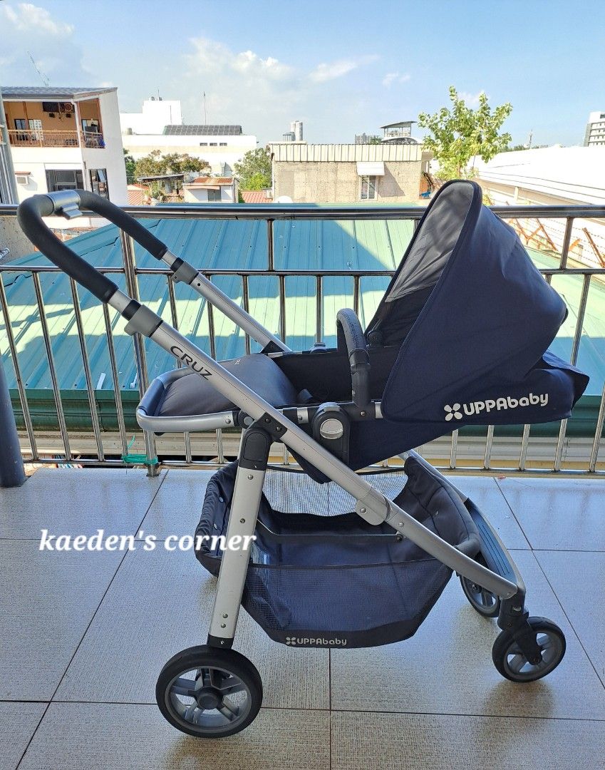 UPPABABY CRUZ Stroller (Category: Strollers) located in Cebu City. Submitted by kaedenscebu (Listing ID 1454882973, Image 2). Description: UPPABABY CRUZ STROLLER ▪︎Age suitable : Newborn upto 23kg ▪︎5points safety harness ▪︎Telescoping handle bar ▪︎Extendable sun canopy ▪︎Reversible seat ▪︎All Wheels suspension ▪︎Multi position recline ▪︎Large shopping basket ▪︎Travel system compatible w/ carseat ▪︎Lightweight & durable aluminum ▪︎Polyurethane Ti