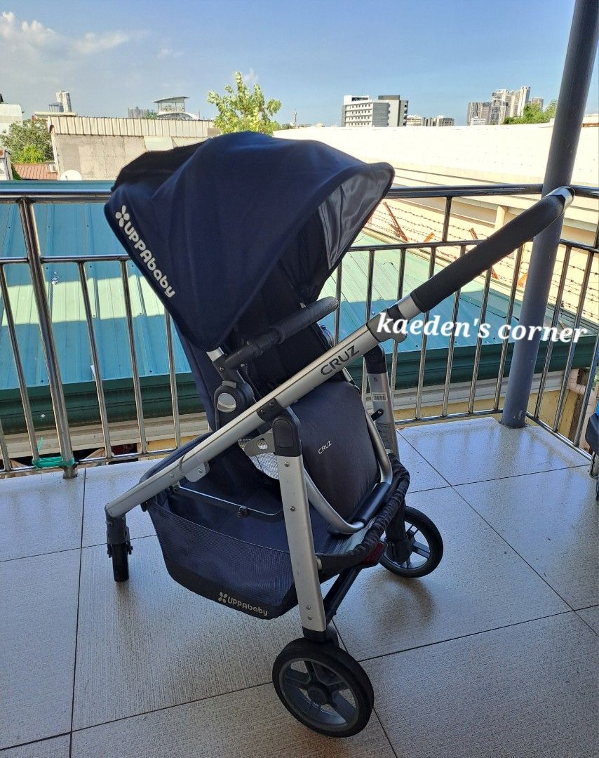 UPPABABY CRUZ Stroller (Category: Strollers) located in Cebu City. Submitted by kaedenscebu (Listing ID 1454882973, Image 3). Description: UPPABABY CRUZ STROLLER ▪︎Age suitable : Newborn upto 23kg ▪︎5points safety harness ▪︎Telescoping handle bar ▪︎Extendable sun canopy ▪︎Reversible seat ▪︎All Wheels suspension ▪︎Multi position recline ▪︎Large shopping basket ▪︎Travel system compatible w/ carseat ▪︎Lightweight & durable aluminum ▪︎Polyurethane Ti