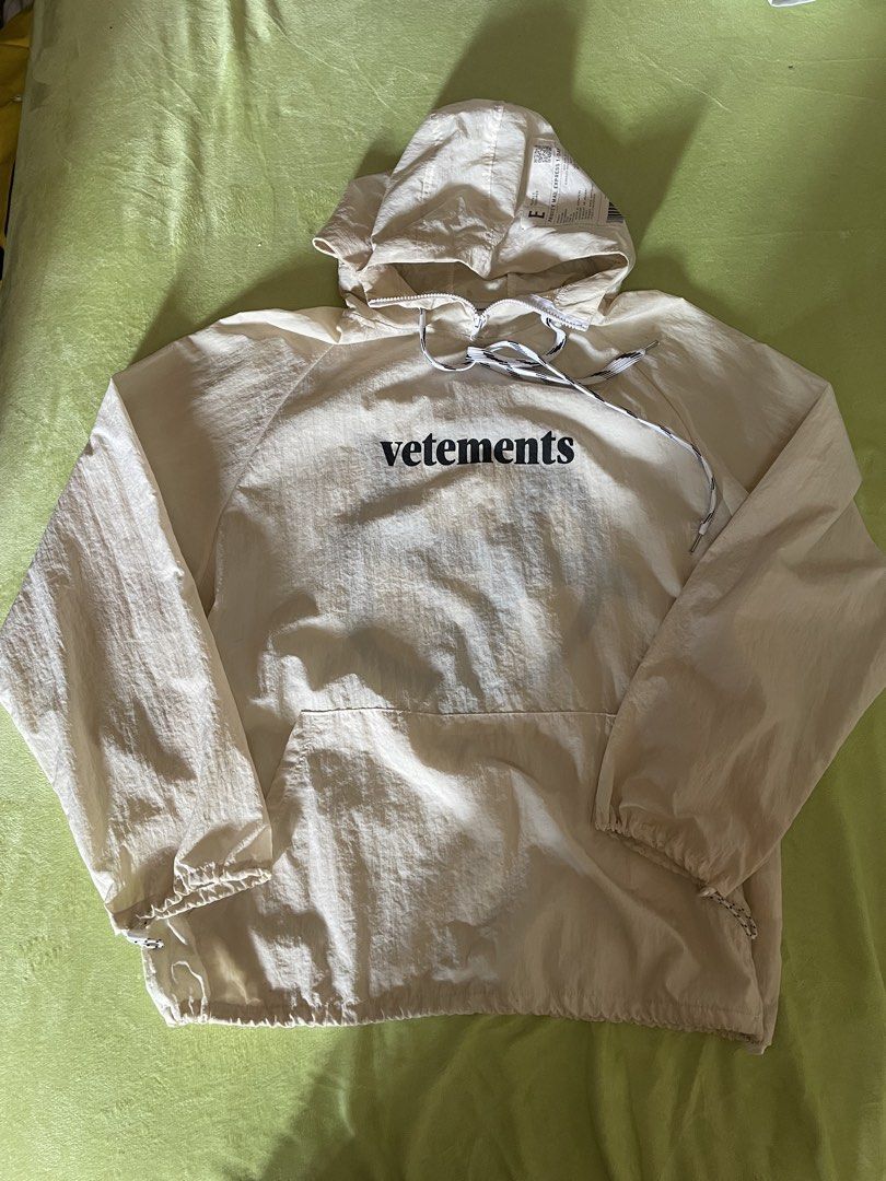 Vetements Anarchy Windbreaker Half Zip Jacket (Category: Coats, Jackets and Outerwear) located in Malaybalay. Submitted by mo0rph (Listing ID 1454950609, Image 1). Description: 29Lx25w 25 sleeves Add sf 120 Go tyme or maribank Mindanao Jnt .