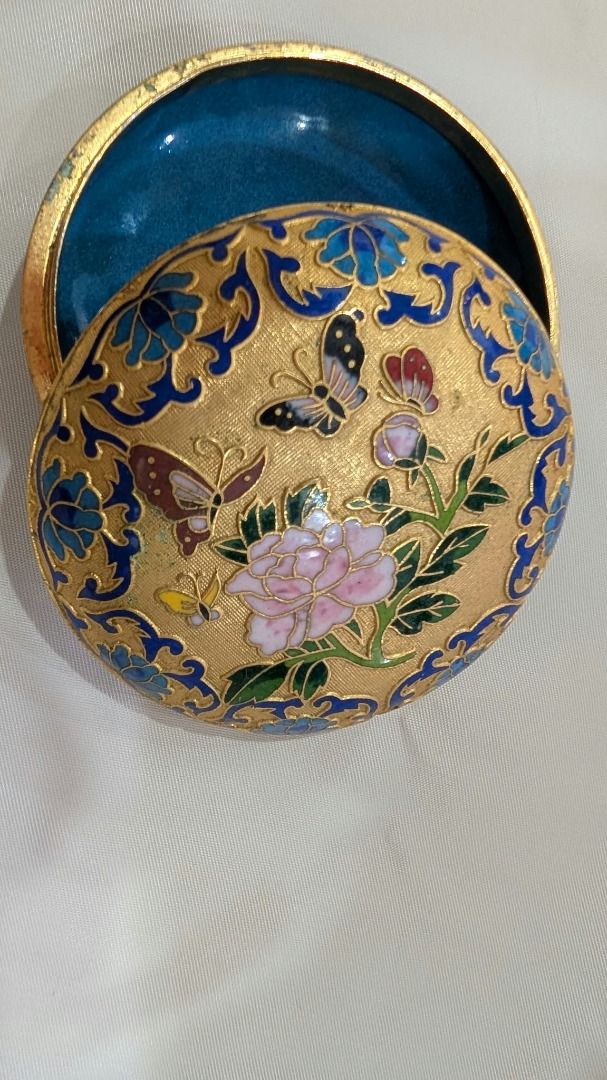 Vintage Chinese cloisonne metal container, Women's Fashion, Jewelry ...