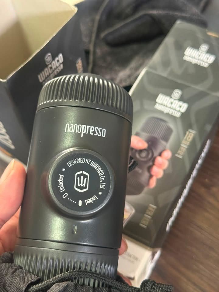 Wacaco Nanopresso Portable Espresso Maker (Category: Coffee Machines & Makers) located in Mandaluyong City. Submitted by fierceshark.44ce3c (Listing ID 1454803178, Image 1). Description: - Wacaco Nanopresso: Your portable espresso solution. - Compact and incredibly easy to use. - Ideal for travel, camping, or even home brewing. - Brew delicious, authentic espresso wherever you are. - Includes all accessories visible in the photos..