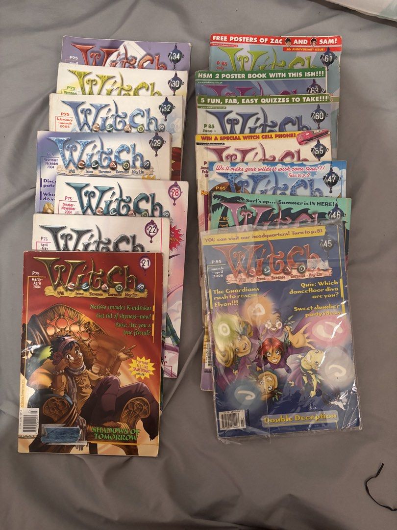 W.I.T.C.H. Magazine Collection - Various Issues (Category: Magazines) located in Tabaco. Submitted by aknbs (Listing ID 1454853946, Image 1). Description: - Collection of W.I.T.C.H. magazines - Issues from 2004, 2005, and 2006 - Features special content: posters, quizzes, gameboards - Ideal for W.I.T.C.H. fans and collectors Price is per magazine. Price is negotiable .