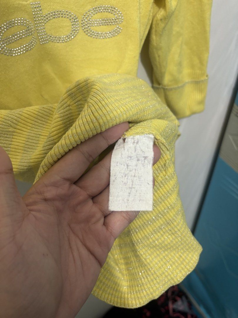 Y2k Bebe Top (Category: Longsleeves) located in Cabiao. Submitted by thelifeofgelo (Listing ID 1454844746, Image 2). Description: Y2k Bebe Top Width: 17 Length: 22 Needs wash / missing button on the left sleeve .