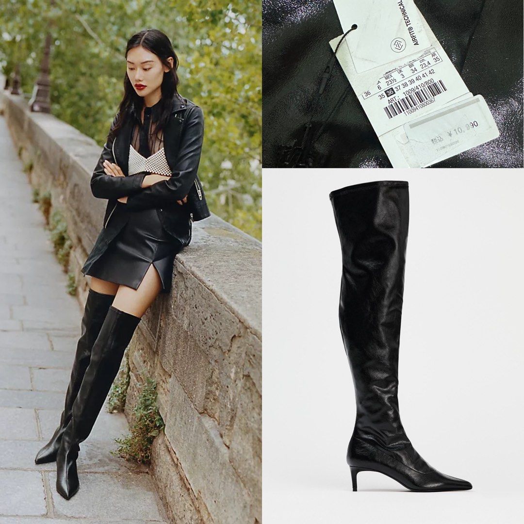 ZARA Black Heeled Boots (Category: Boots) located in Manila. Submitted by ccollection_ (Listing ID 1454930861, Image 1). Description: .