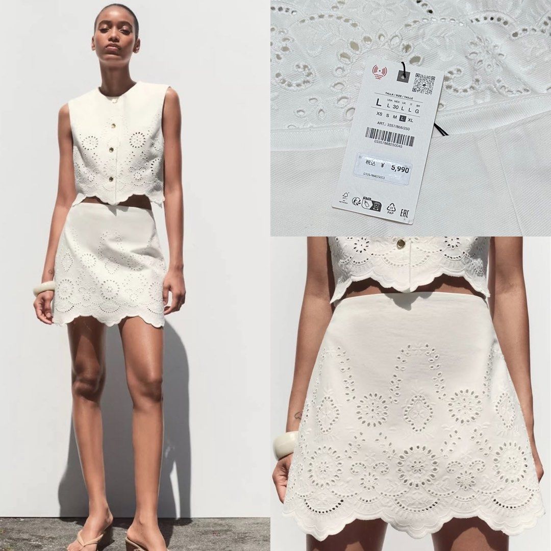 ZARA Skort with Cutwork Embroidery (Category: Other Bottoms) located in Manila. Submitted by ccollection_ (Listing ID 1454908341, Image 1). Description: .
