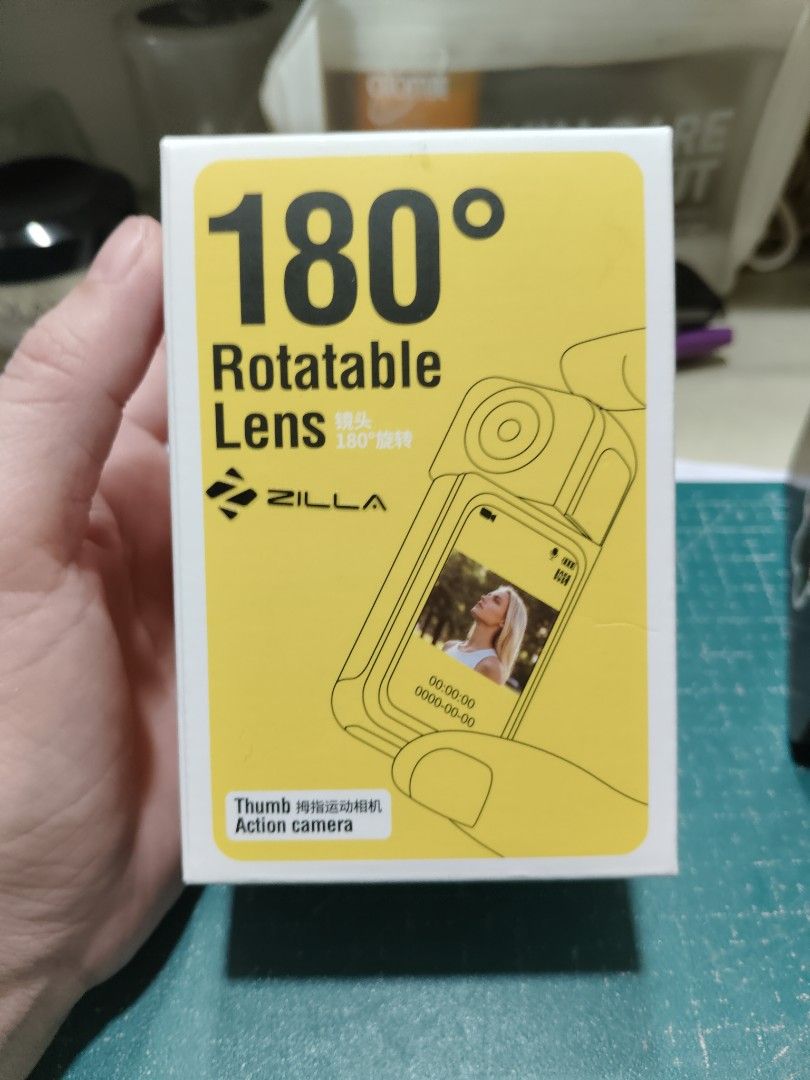 ZILLA 180° Rotatable Lens Thumb Action Camera (Category: Cameras) located in Rizal. Submitted by anyadrea (Listing ID 1454761915, Image 1). Description: - Super compact action camera, fits in your thumb! - Records in crisp 1080P video. - Features a 1.47-inch HD display. - 180° rotating lens for versatile shooting angles. - Includes a magnetic mount for easy attachment. - Ideal for capturing all sorts of scenes. - Sleek black color..