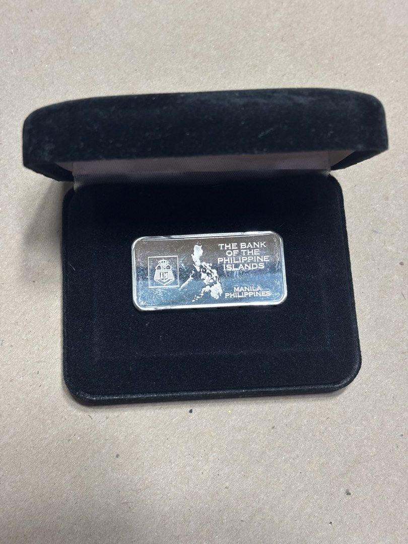 .999 fine silver BPI bar (Category: Currency) located in Paranaque City. Submitted by jorgeramos878 (Listing ID 1454976853, Image 1). Description: .999 fine silver BPI bar 2 oz .