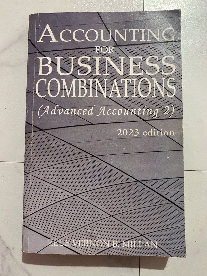 ACCOUNTING FOR BUSINESS COMBINATIONS (Advanced Accounting 2) (Category: Textbooks) located in Cavite. Submitted by maevxnini (Listing ID 1454997171, Image 1). Description: 2023 edition by zeus vernon b. millan has pencil marks 7 pages only 📍cavite.
