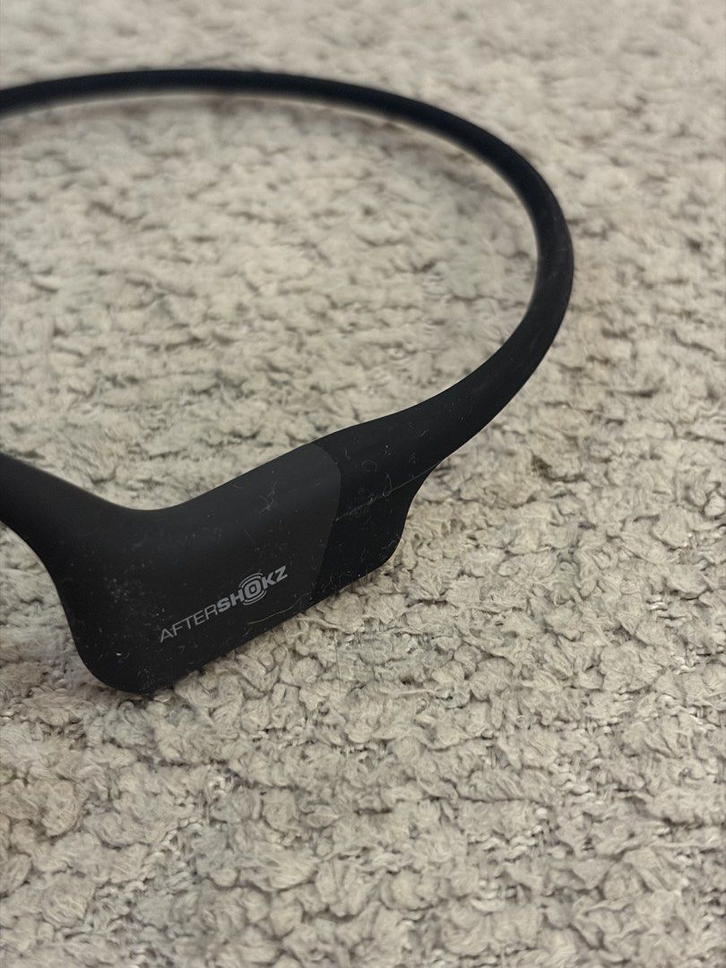 AfterShokz Bone Conduction Headphones (Category: Headphones & Headsets) located in Quezon City. Submitted by minimalmania (Listing ID 1455127103, Image 2). Description: - Black AfterShokz bone conduction headphones - Ideal for workouts and situational awareness - Fully functional, tested and working well - Minor dust from storage, easily cleaned - Ready for a new owner.