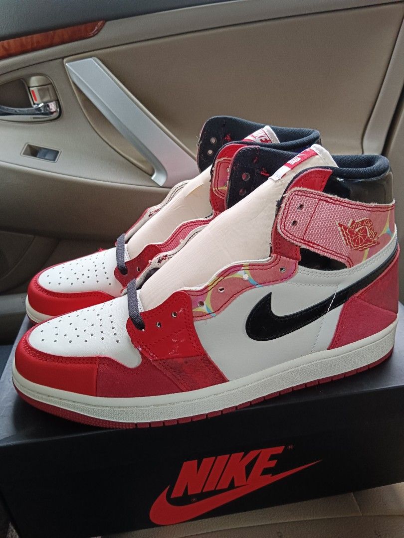 Air Jordan 1 High OG Spiderman Verse (Category: Sneakers) located in Makati City. Submitted by rn1vg (Listing ID 1455023018, Image 2). Description: FS Only Jordan 1 high 12995 Pesos Size 10 Air Jordan 1 High OG Spiderman Spider verse Brandnew/Unused Size 10 US only 12995 Pesos fix The Spider-Man: Across the Spider-Verse x Air Jordan 1 “Next Chapter” sneakers were born from a collaboration between Jordan Brand and Marvel. Inspired by Miles Morales