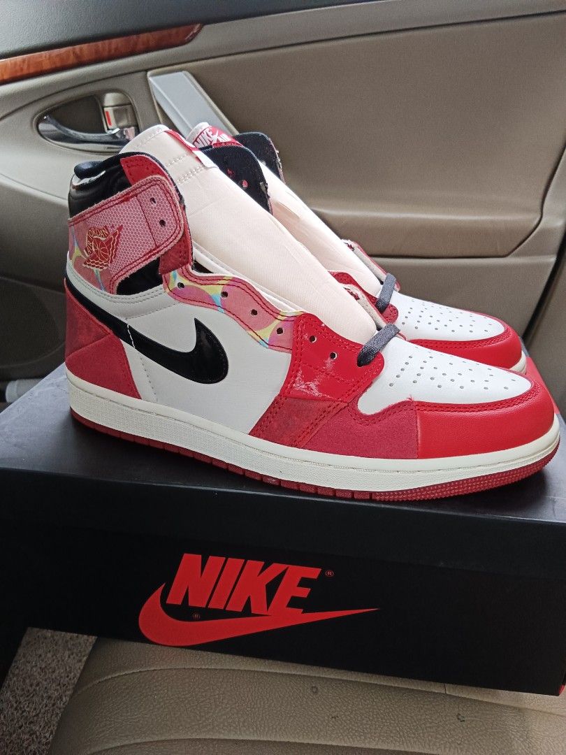 Air Jordan 1 High OG Spiderman Verse (Category: Sneakers) located in Makati City. Submitted by rn1vg (Listing ID 1455023018, Image 3). Description: FS Only Jordan 1 high 12995 Pesos Size 10 Air Jordan 1 High OG Spiderman Spider verse Brandnew/Unused Size 10 US only 12995 Pesos fix The Spider-Man: Across the Spider-Verse x Air Jordan 1 “Next Chapter” sneakers were born from a collaboration between Jordan Brand and Marvel. Inspired by Miles Morales