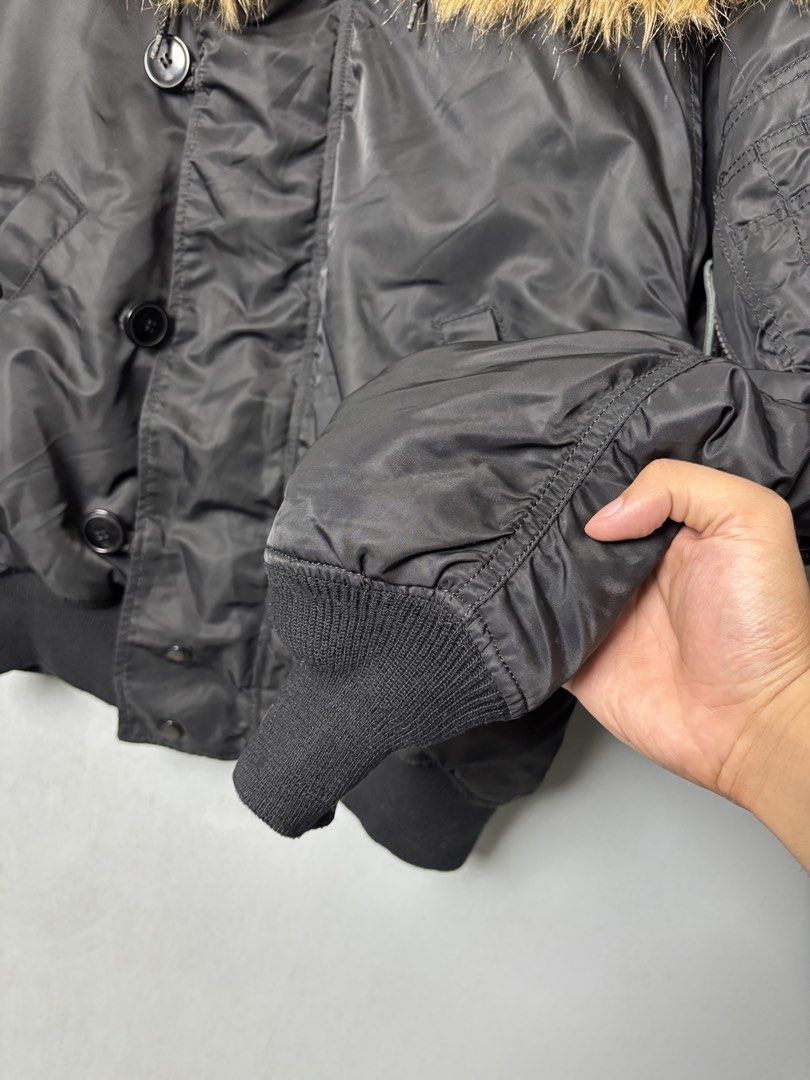 Alpha Industries N-2B Flight Jacket (Category: Coats, Jackets and Outerwear) located in Mandaluyong City. Submitted by fellas_ph (Listing ID 1455082981, Image 3). Description: Excellent condition No issues Size M 24" Width 25.5" Length.