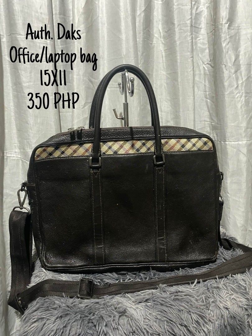 Auth. Daks Office/Laptop Bag 15x11 (Category: Laptop Bags & Sleeves) located in Manila. Submitted by hedwig.1999 (Listing ID 1455103183, Image 1). Description: Authentic Daks office or laptop bag. Measures 15x11 inches. Good for work or travel. Plenty of space inside. Has a shoulder strap. Selling for 350 PHP..
