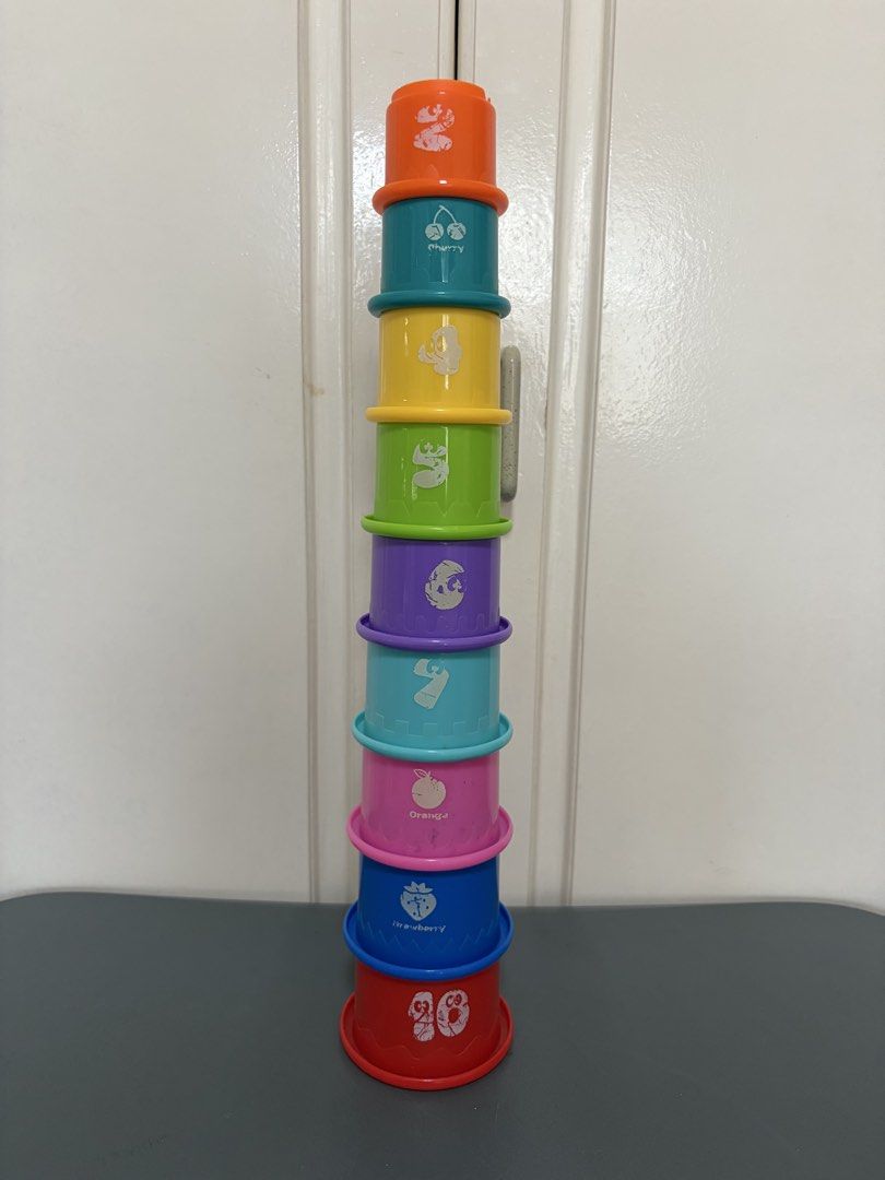 Baby Stacking Cups Rings Toy - Educational Learning Toy (Category: Educational & Learning Toys) located in Paranaque City. Submitted by mayan_q (Listing ID 1454977470, Image 2). Description: - Fun stacking cups and rings for little ones. - Features different animals or numbers on each cup. - Helps develop motor skills and learn colors. - Cups stack inside each other for easy storage. - Perfect for bath time or playtime. - Ideal for toddlers learn