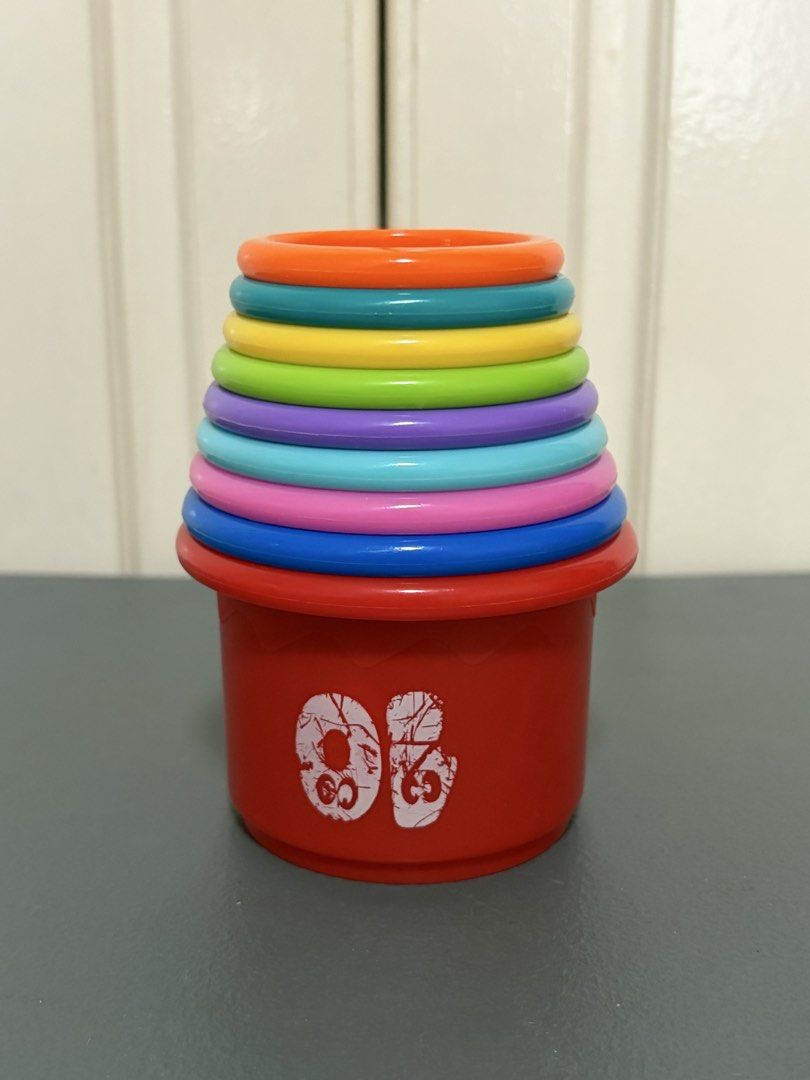 Baby Stacking Cups Rings Toy - Educational Learning Toy (Category: Educational & Learning Toys) located in Paranaque City. Submitted by mayan_q (Listing ID 1454977470, Image 1). Description: - Fun stacking cups and rings for little ones. - Features different animals or numbers on each cup. - Helps develop motor skills and learn colors. - Cups stack inside each other for easy storage. - Perfect for bath time or playtime. - Ideal for toddlers learn