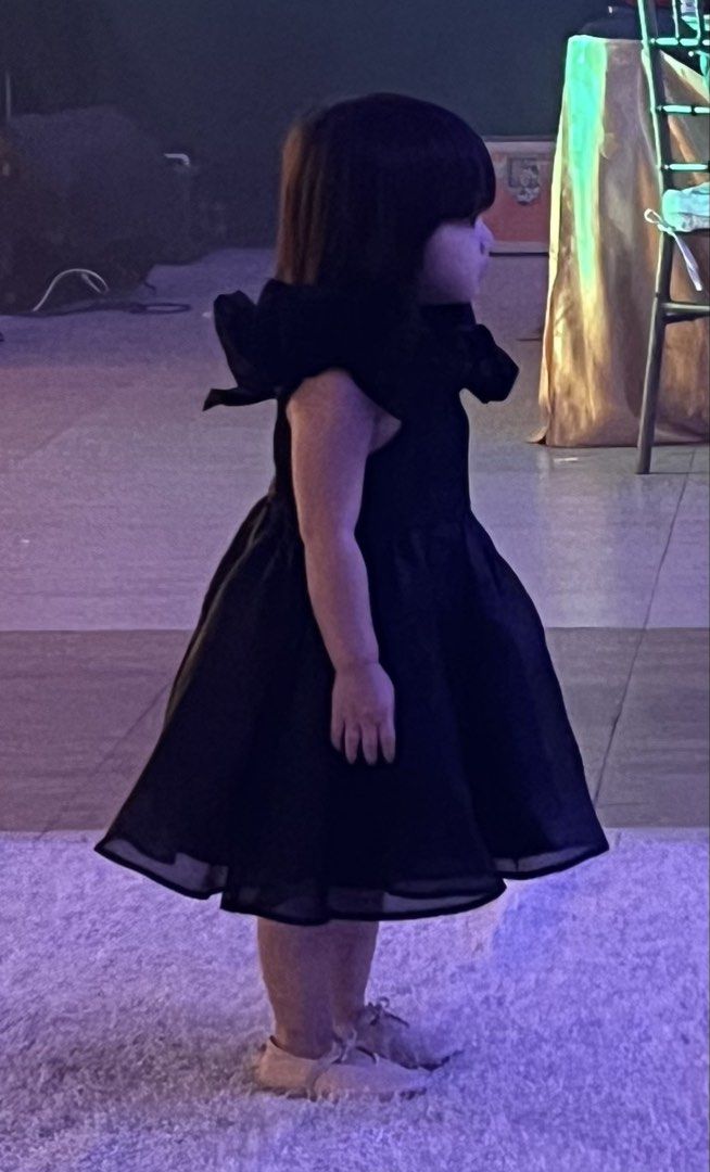 Black Formal Dress Toddler 1-2yo (Category: Babies & Kids Fashion) located in Valenzuela. Submitted by cc_c__cc (Listing ID 1454993512, Image 2). Description: Worn once Shein For 18-24mos.