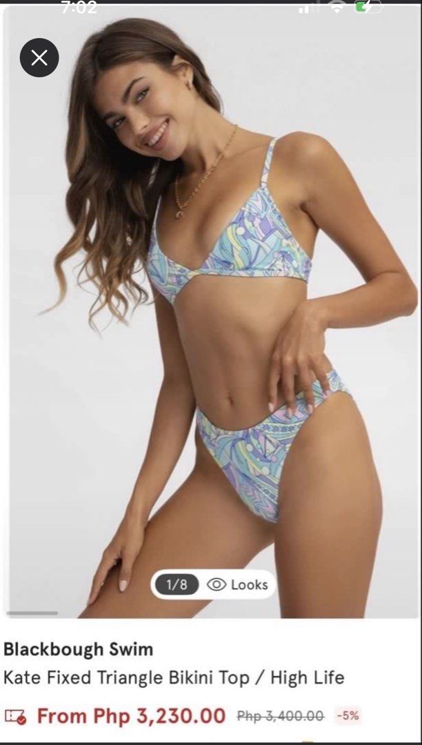 Blackbough Swim Kate Fixed Triangle Bikini Top / High Life (Category: Bikinis & Swimsuits) located in Iligan City. Submitted by uknow_me (Listing ID 1454997720, Image 1). Description: •size Xs to semi med (im Xs) •used once only •RFs: need funds .