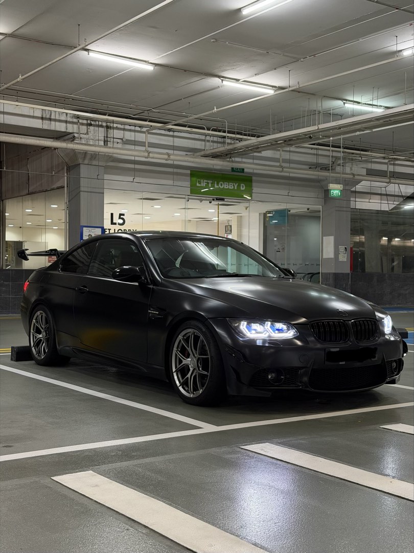 BMW 3 Series Coupe 335i (A) (Category: Used Cars) located in Singapore. Submitted by charcoalsimbamochi (Listing ID 1454987540, Image 2). Description: 3rd owner Brembo GTS BBK KW V3 coilover Recent CSC7s CF steering wheel Recent satin black wrap Upgraded digital speedometer Upgraded Android Player with reverse cam Upgraded headlight + taillights Upgraded M3 Fenders Servicing and maintenance done up regularly with receipts. Inspection just done la
