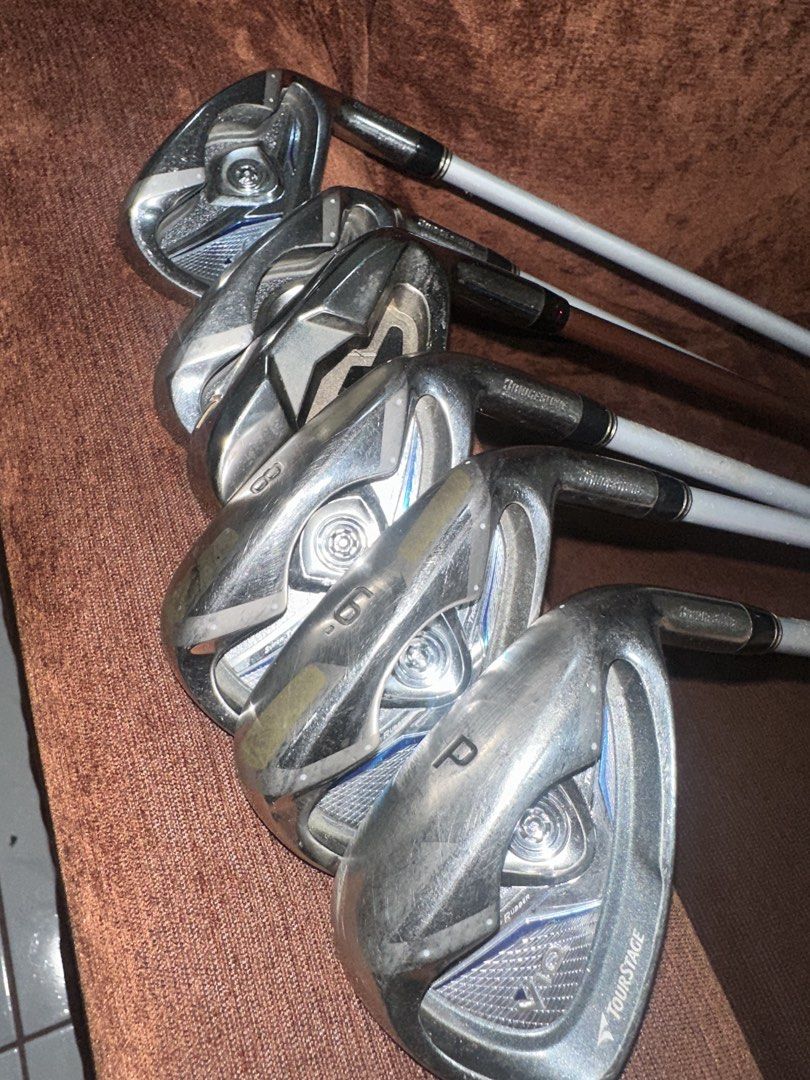 Bridgestone TourStage ViQ Golf Irons Set (Category: Golf) located in Manila. Submitted by seahorse_99 (Listing ID 1454953646, Image 1). Description: - TourStage ViQ Iron Set - Includes: 5i, 6i, 7i, 8i, 9i, P (7 iron Syard XT) - Grips: e-grip - Shafts: ViQ - Selling as a complete set Negotiable.