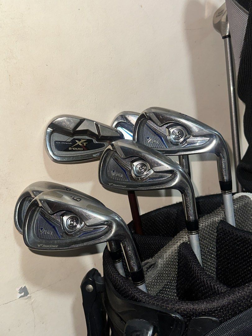 Bridgestone TourStage ViQ Golf Irons Set (Category: Golf) located in Manila. Submitted by seahorse_99 (Listing ID 1454953646, Image 2). Description: - TourStage ViQ Iron Set - Includes: 5i, 6i, 7i, 8i, 9i, P (7 iron Syard XT) - Grips: e-grip - Shafts: ViQ - Selling as a complete set Negotiable.