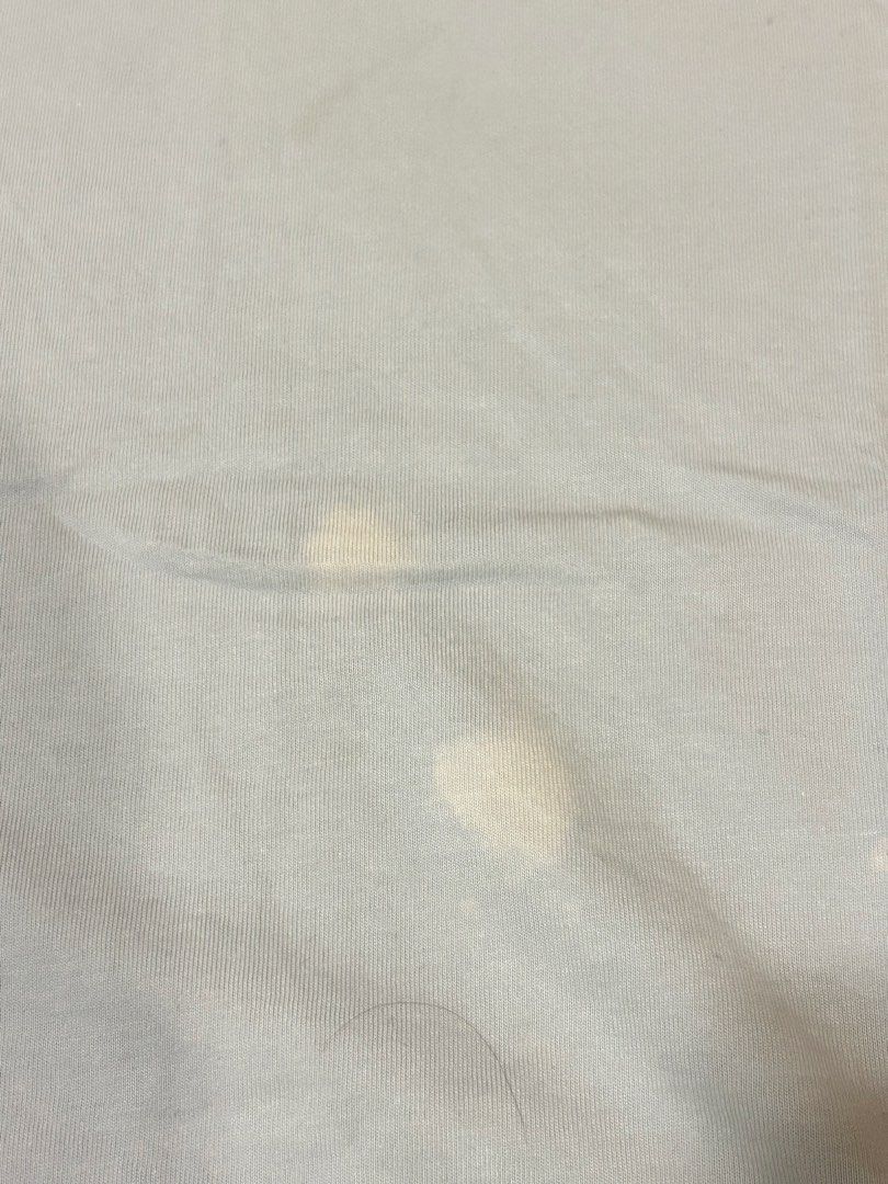Calvin Klein Light Blue T-Shirt (Category: Shirts) located in Quezon City. Submitted by m4delineee (Listing ID 1455127171, Image 3). Description: - size: S - CK powder blue tee, soft thin cotton fabric - has minor stains on the bottom.