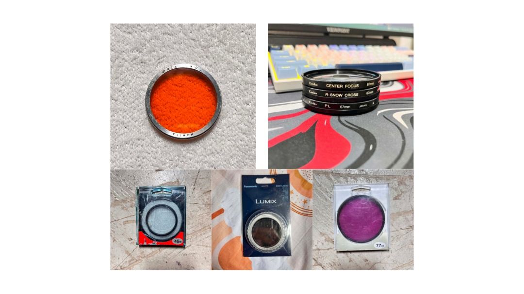 Camera Filter Lenses (Category: Lens & Kits) located in Calamba. Submitted by ronan_rndms2026 (Listing ID 1455038012, Image 1). Description: Camera Filter Lenses for take all Glass is in good condition with no scratches (Except the 77mm MC FL-W) Can send additional photos if requested -1 pc 37mm Vintage Walz Orange Camera Filter (W O 2) - Mamiya -3pcs 67mm Kenko Filters (Center Focus, R-Snow Cross, Polarizing Filter) -1 pc 77mm Kenko MC FL-W -1 p