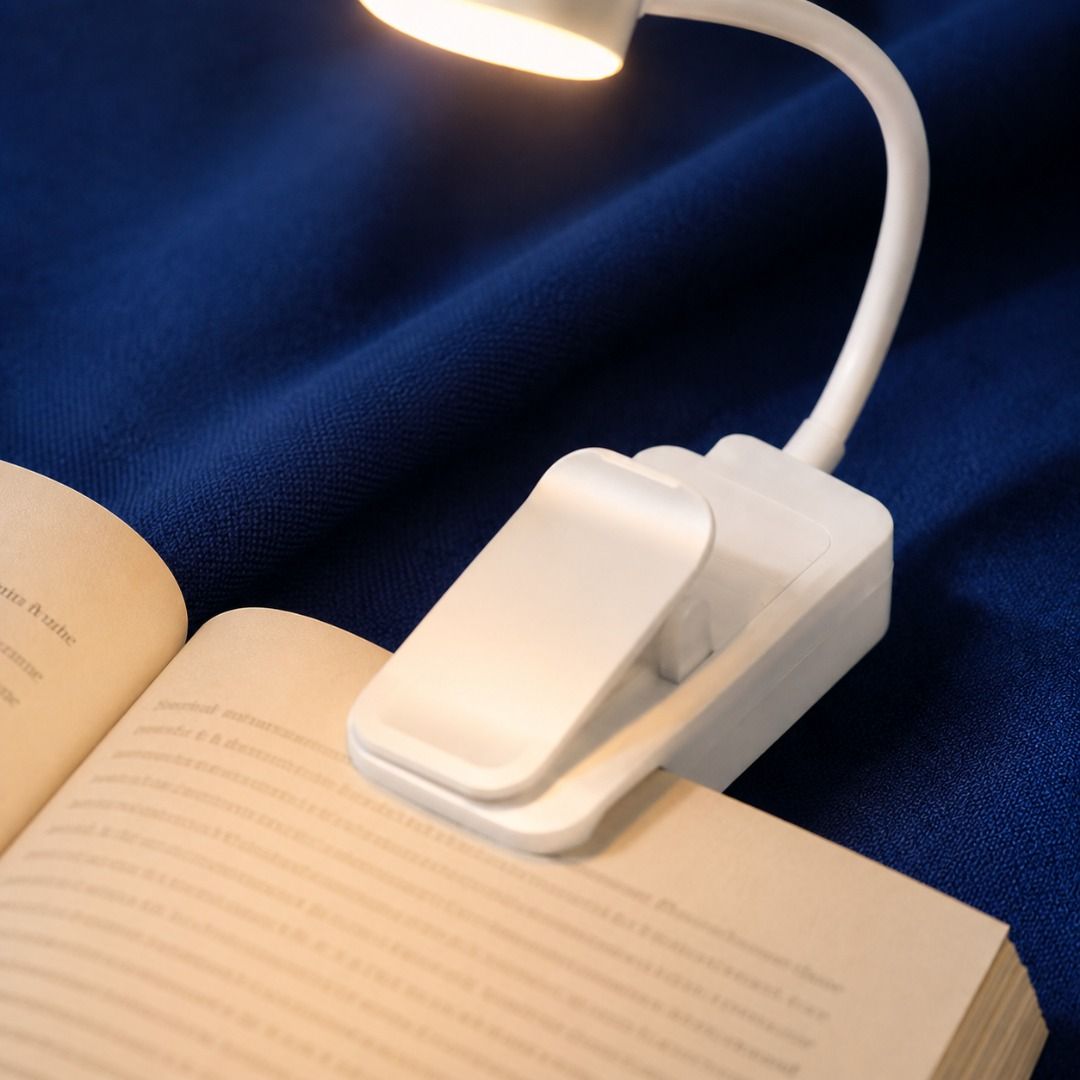Clip-On LED Book Reading Light | Flexible Neck (Category: Lighting) located in Caloocan City. Submitted by hastreiter67336 (Listing ID 1455061911, Image 3). Description: 📖 Read comfortably without lighting up the whole room. Clip-On LED Book Reading Light with flexible neck — perfect for books, studying, bedside reading, or late-night work. ✓ Compact & lightweight ✓ Flexible adjustable neck ✓ Clips directly onto books ✓ Focused reading light ✓ E