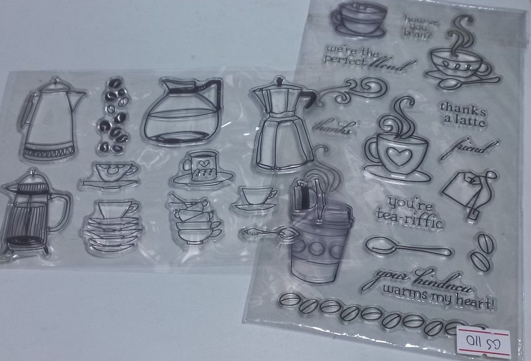 Coffee themed Clear Stamps (Category: Craft Supplies & Tools) located in Manila. Submitted by seller913 (Listing ID 1455004936, Image 1). Description: P75 each new.