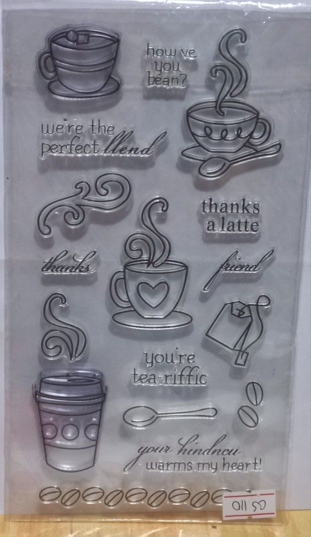 Coffee themed Clear Stamps (Category: Craft Supplies & Tools) located in Manila. Submitted by seller913 (Listing ID 1455004936, Image 3). Description: P75 each new.