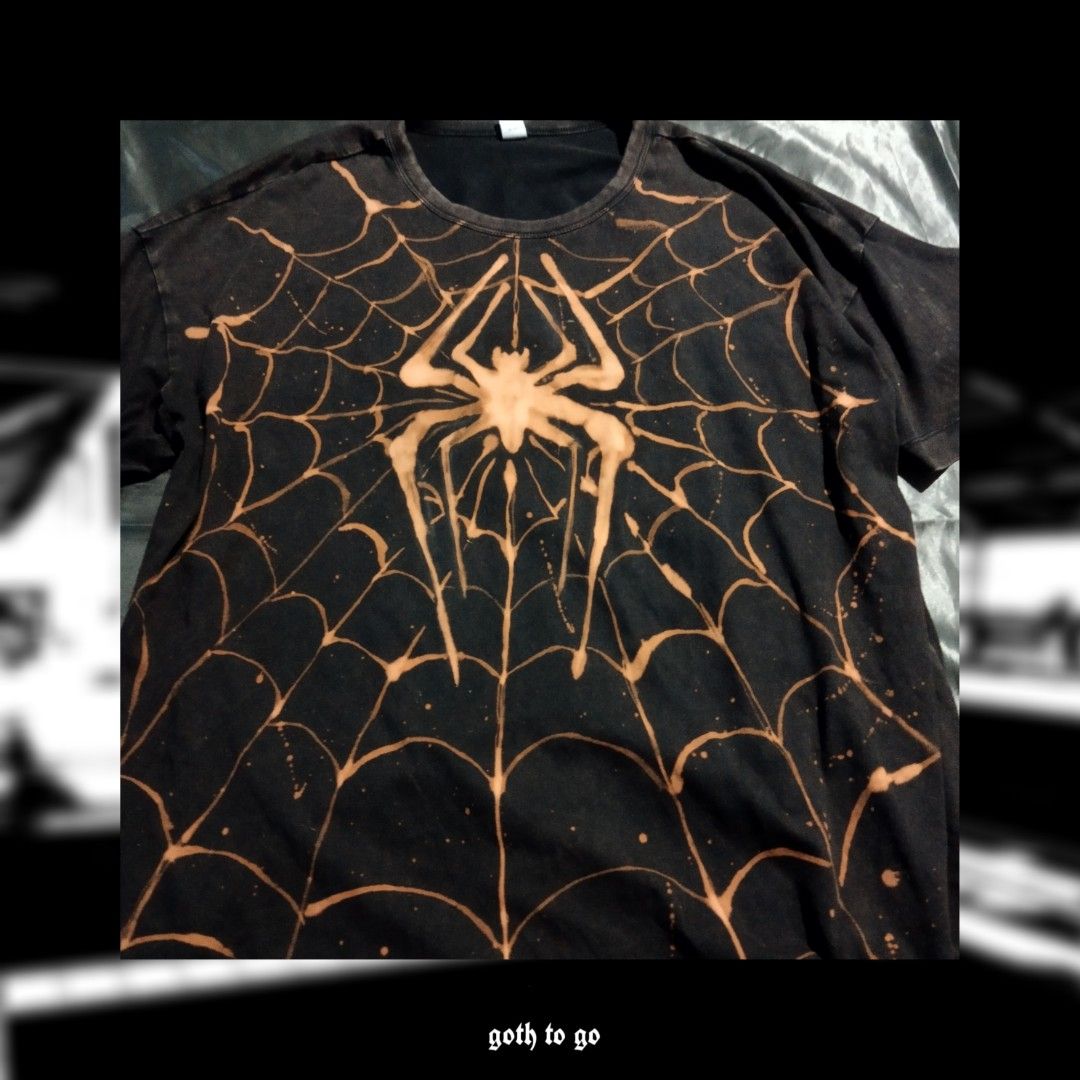 Custom Bleached Spiderman Spider Man T-shirts & Sweatshirt (Category: Tshirts & Polo Shirts ) located in Majayjay. Submitted by gothtogo.ph (Listing ID 1455054058, Image 3). Description: Available: (Yung lower right and left po ito, sold na ung 2 sa taas) (1) Spiderman inspired custom black tshirt Best fits: XL (best for oversized fit!) Length: 31in Width: 24in Price: ₱150 (2) Spiderman inspired custom black V-neck sweater Best fits: XL Length: 2