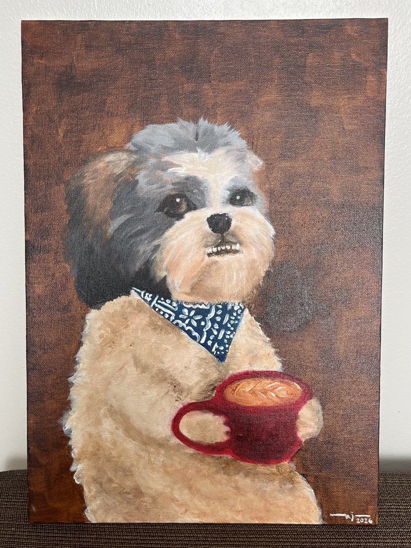 Customized Pet Painting (acrylic on canvas panel) (Category: Art & Prints) located in Iloilo. Submitted by ggukiesells (Listing ID 1455031444, Image 2). Description: - acrylic on canvas panel - loc: ilo city .