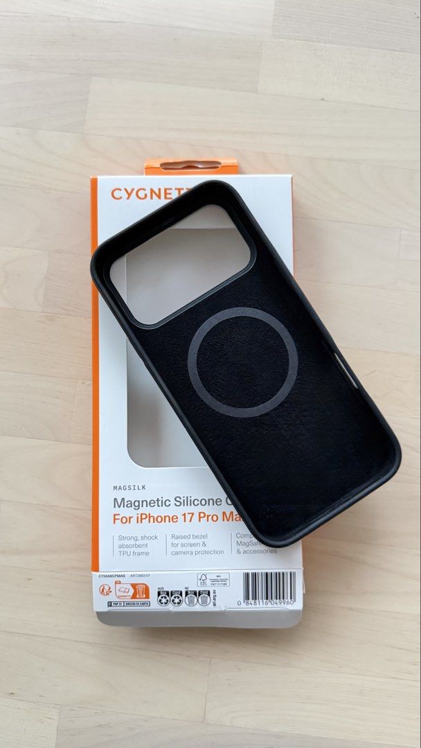 Cygnett magsafe case Iphone 17 promax black (Category: Cases & Sleeves) located in Quezon City. Submitted by thriftedtreasures.ph (Listing ID 1455009626, Image 3). Description: Brand new. Na unbox lang. original price 1,495.