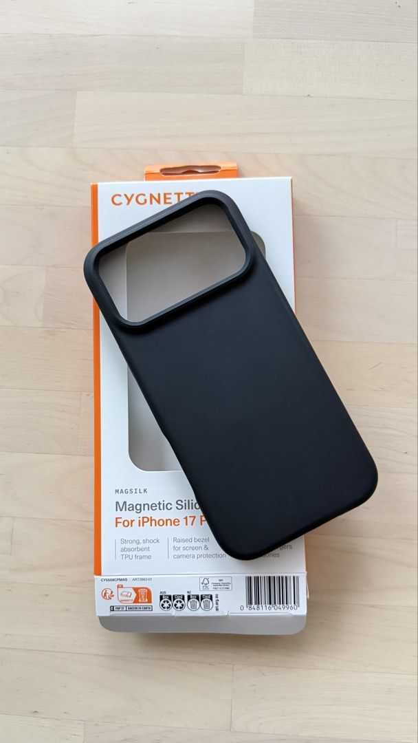 Cygnett magsafe case Iphone 17 promax black (Category: Cases & Sleeves) located in Quezon City. Submitted by thriftedtreasures.ph (Listing ID 1455009626, Image 2). Description: Brand new. Na unbox lang. original price 1,495.