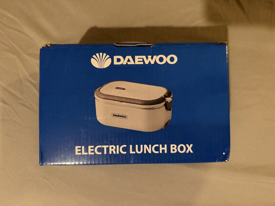 Daewoo Electric Lunch Box (Category: Other Kitchenware & Tableware) located in Paranaque City. Submitted by helloulou (Listing ID 1455087765, Image 1). Description: FOR SALE‼️ Brand: Daewoo - Korean Brand Style: Electric Lunch Box Price: Php 1,100 • It is brand new and never brought out of the box • Comes with a power cord • It has a steam outlet, 304# stainless steel dish, power input socket and indicator light • Send me a message for more inqui