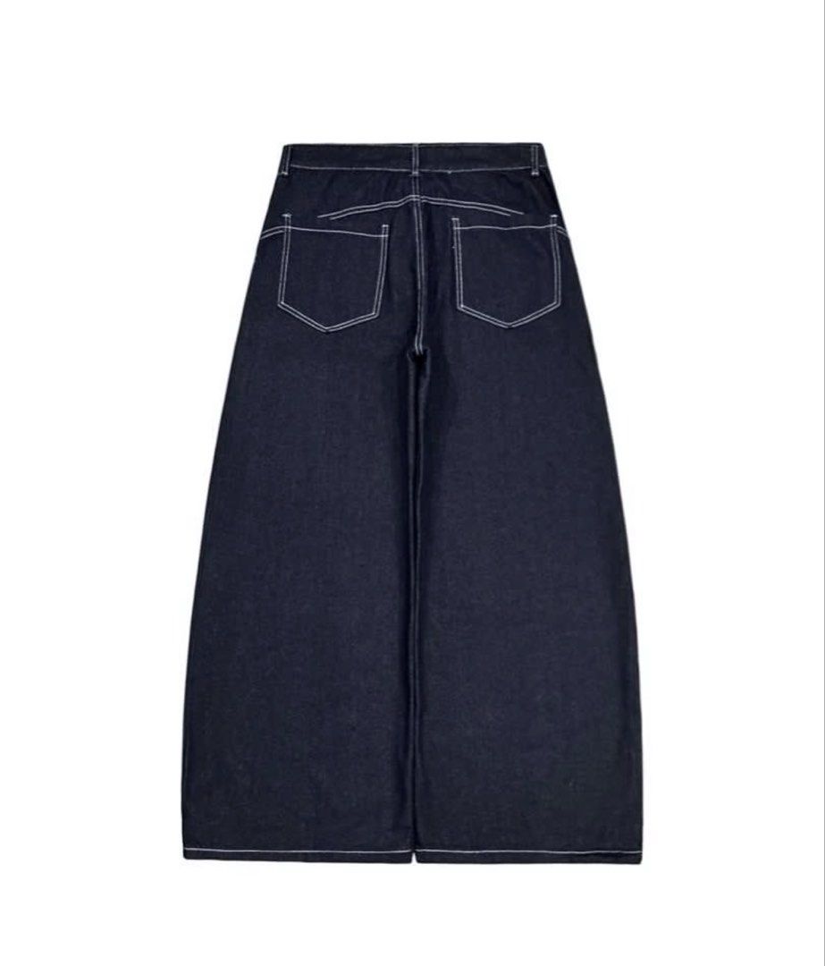 RAW DARK CLASP WIDE BAGGY JEANS (Category: Jeans) located in Manila. Submitted by zeltt (Listing ID 1455070816, Image 2). Description: 34” WAIST 14.5” THIGH 42” LENGTH 12.5” HEM / OPEN LEG Bought from hiddenjunks perfect condition only used twice.