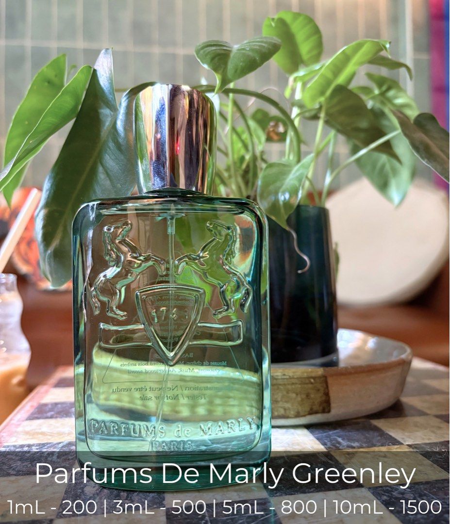 [DECANT] PDM Greenley (Category: Fragrance & Deodorants) located in Caloocan City. Submitted by 2mars (Listing ID 1454988124, Image 1). Description: PDM Greenley decants for sale! Best freshie from PDM in my opinion! 1mL - 200 3mL - 500 5mL - 800 10mL - 1500 • can ship nationwide • 📍Makati | Paranaque | Caloocan.