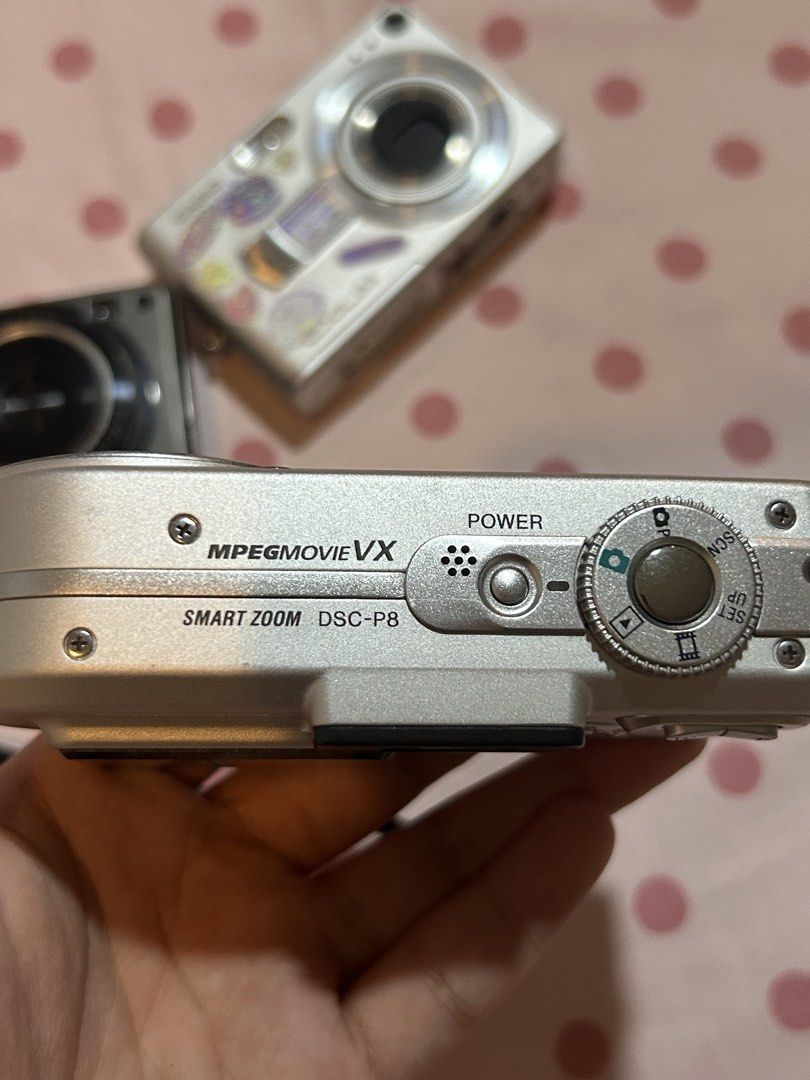 digital camera set (Category: Cameras) located in Quezon City. Submitted by eatnat (Listing ID 1455127669, Image 3). Description: can be bought all together or individually ‼️NOT SURE IF WORKING (ALL CAMERAS)‼️UNTESTED‼️ three types: sony dsc-p8, sony dsc-w300, casio exilim ex-z40 IN ORDER OF PICTURES: Vintage Sony Cyber-shot DSC-P8 digital camera - 3.2MP - 3x optical zoom - Compact point-and-shoot digicam - Classic early-2000s Sony Cyber-shot Co