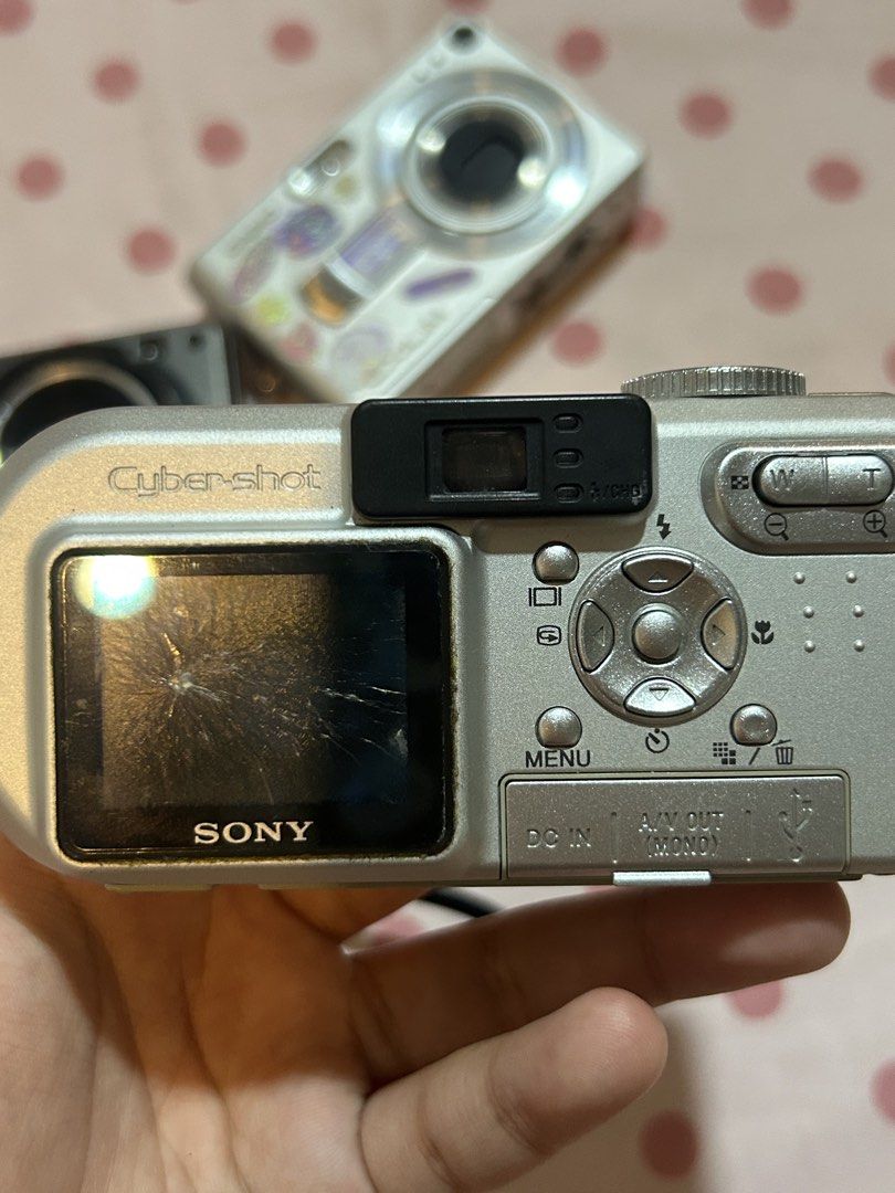 digital camera set (Category: Cameras) located in Quezon City. Submitted by eatnat (Listing ID 1455127669, Image 2). Description: can be bought all together or individually ‼️NOT SURE IF WORKING (ALL CAMERAS)‼️UNTESTED‼️ three types: sony dsc-p8, sony dsc-w300, casio exilim ex-z40 IN ORDER OF PICTURES: Vintage Sony Cyber-shot DSC-P8 digital camera - 3.2MP - 3x optical zoom - Compact point-and-shoot digicam - Classic early-2000s Sony Cyber-shot Co