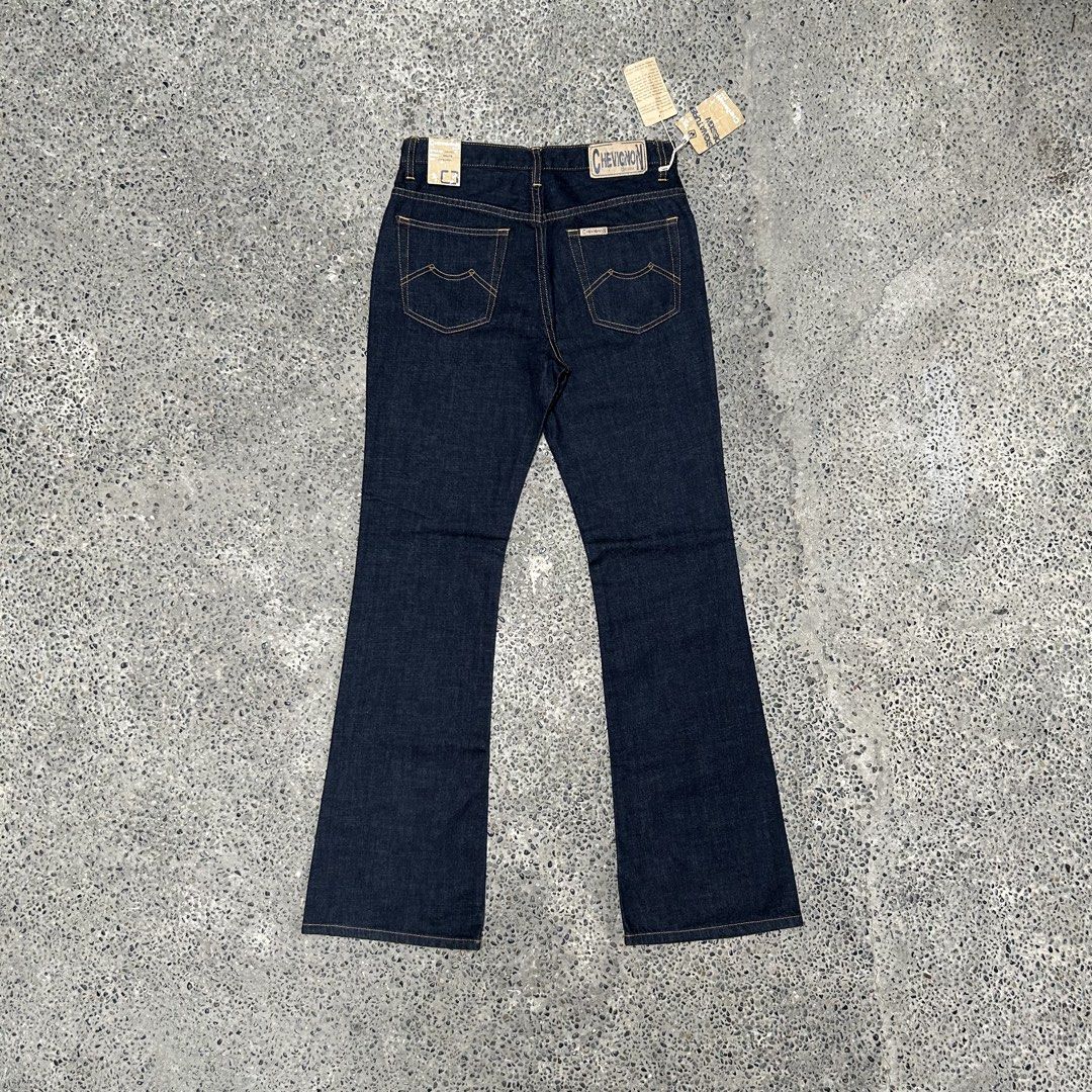 DS Chevignon Boot Cut Raw Denim Pants (Category: Jeans) located in Baguio. Submitted by thrift_zi3 (Listing ID 1455076666, Image 1). Description: DS Chevignon Boot Cut Raw Denim Pants W 29.5" - 31.5"(actual) L 44" leg opening 10" ₱2,000 (nego).