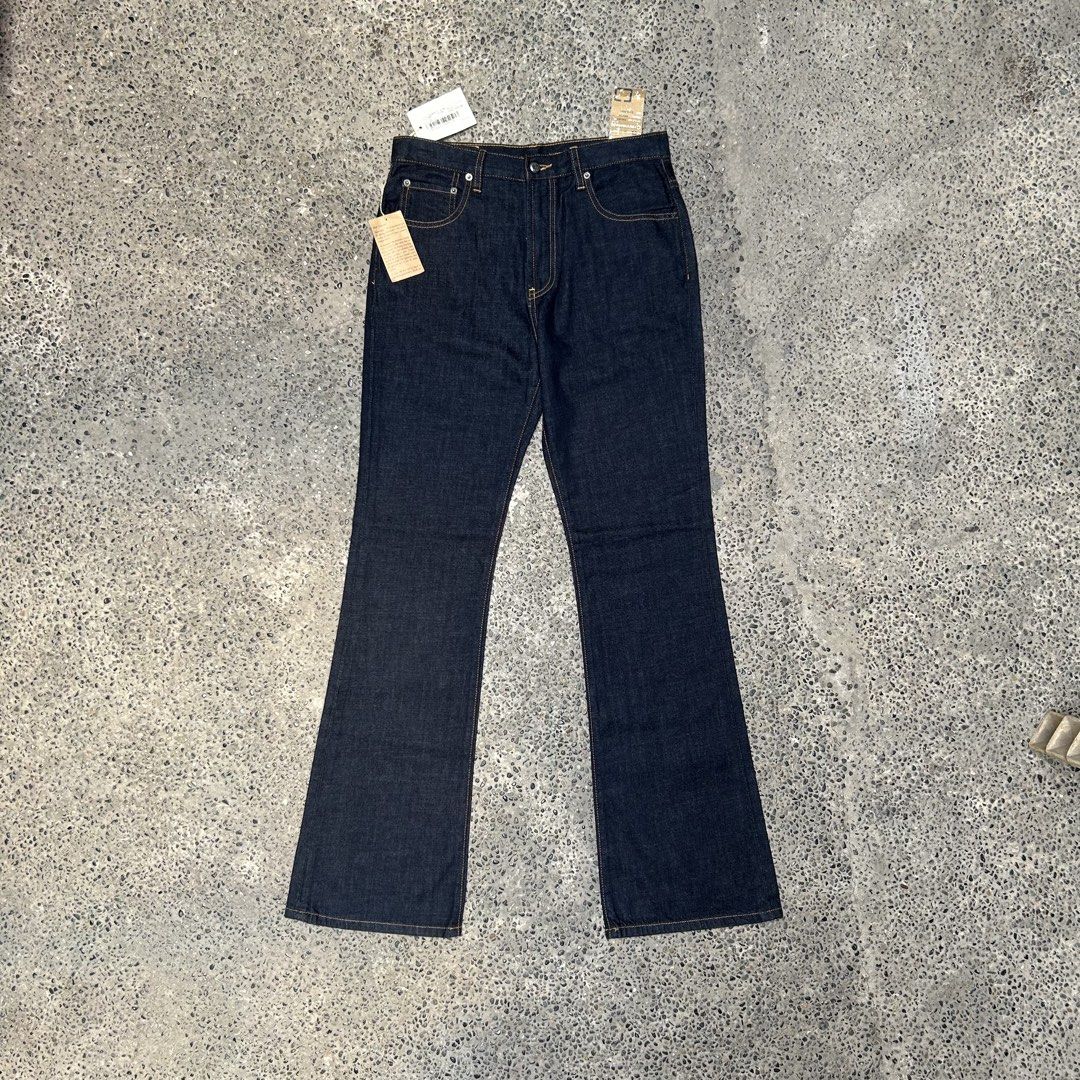 DS Chevignon Boot Cut Raw Denim Pants (Category: Jeans) located in Baguio. Submitted by thrift_zi3 (Listing ID 1455076666, Image 2). Description: DS Chevignon Boot Cut Raw Denim Pants W 29.5" - 31.5"(actual) L 44" leg opening 10" ₱2,000 (nego).