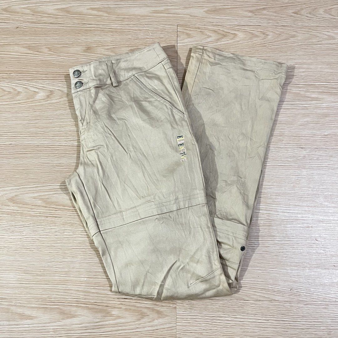 ELLE ACTIVE Convertible Zip-Off Pants Size L Beige (Category: Other Bottoms) located in Catarman. Submitted by anndadel (Listing ID 1455133906, Image 2). Description: - Brand: ELLE ACTIVE - Color: Beige - Type: Convertible Pants (Zip-off to Shorts) - Size: L (165/72A) - Closure: Two-button waist - Pockets: Front and back - Ideal for: Hiking, travel, casual wear.