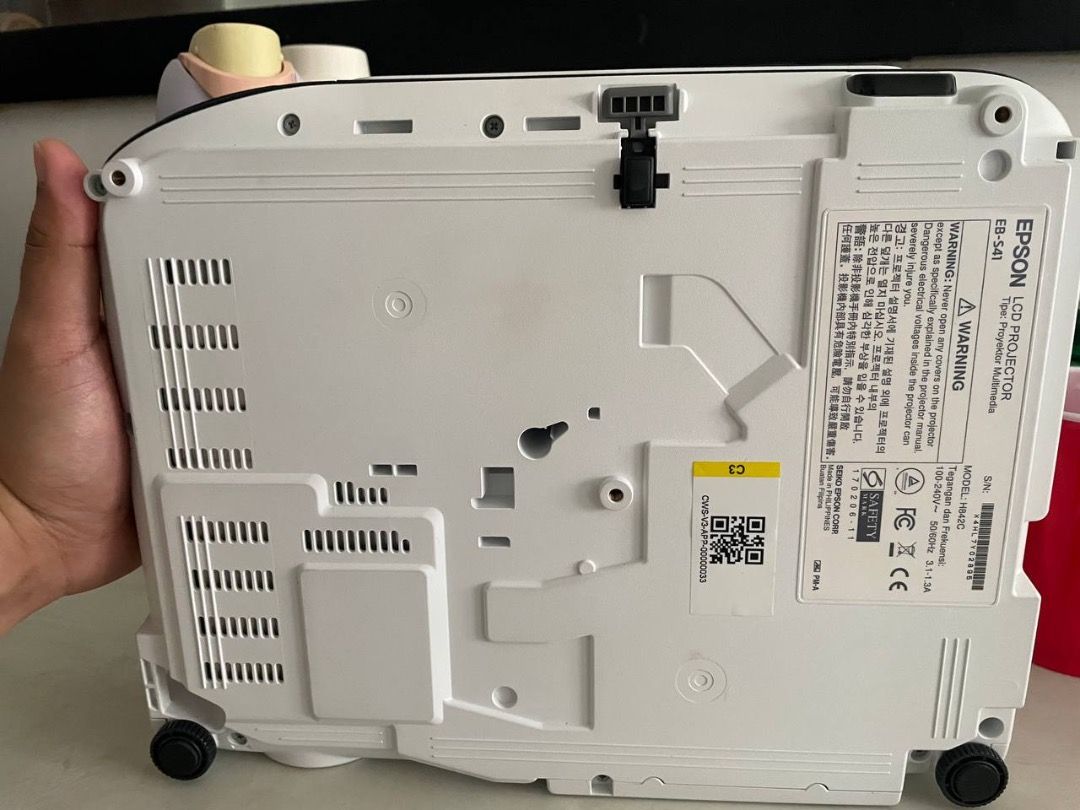 Epson EB-S41 Multimedia Projector with Cables and CD (Category: Projectors) located in Caloocan City. Submitted by blairssecondstory (Listing ID 1455067116, Image 3). Description: EPSON EB-S41 PROJECTOR – 3300 LUMENS Selling my Epson EB-S41 Projector, perfect for office presentations, meetings, training, classroom use, events, and home entertainment. ✨ KEY SPECS: • 3,300 Lumens – bright and clear projection • 3LCD Technology • SVGA Resolution – 8