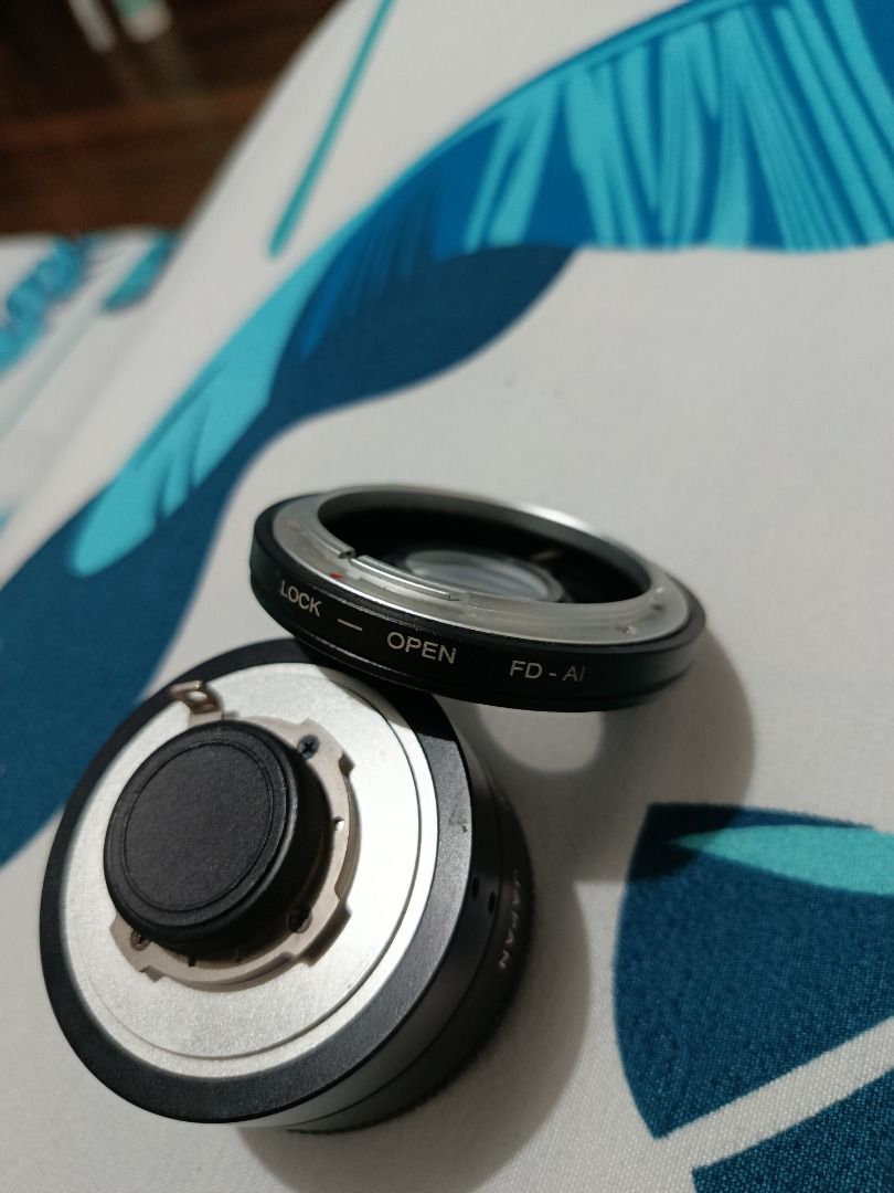 FD-AI Lens Mount Adapter Rings (Category: Lens & Kits) located in Tanay. Submitted by miabernardine (Listing ID 1455073366, Image 2). Description: FD-AI lens mount adapter ring used to attach vintage Canon FD lenses to Nikon F-mount (AI) camera bodies. With glass element..