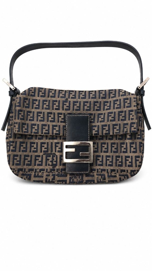 Fendi Zucca Baguette (Category: Luxury Bags & Wallets) located in Manila. Submitted by declutterwithme__ (Listing ID 1455034521, Image 1). Description: Authentic Fendi Zucca Baguette Navy Blue color Condition is 8.5/10 with dustbag only personal bag sourced from japan.