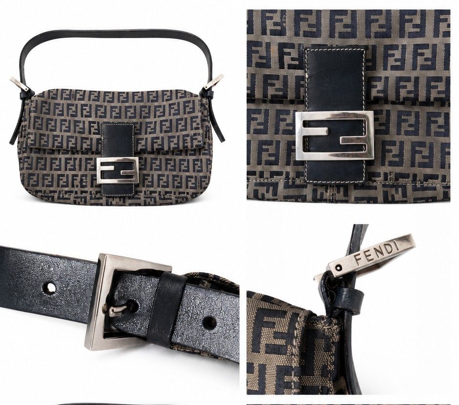 Fendi Zucca Baguette (Category: Luxury Bags & Wallets) located in Manila. Submitted by declutterwithme__ (Listing ID 1455034521, Image 2). Description: Authentic Fendi Zucca Baguette Navy Blue color Condition is 8.5/10 with dustbag only personal bag sourced from japan.
