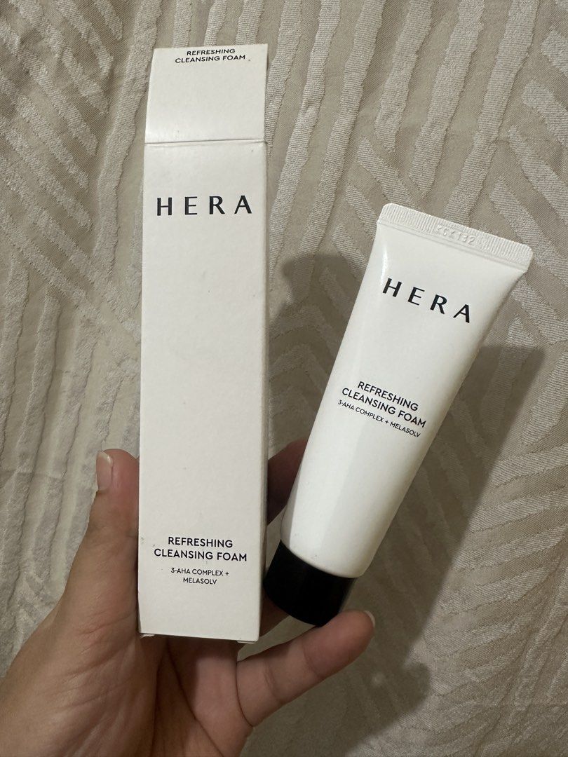 HERA cleansing foam (Category: Face Care) located in San Pablo. Submitted by reeys_neen (Listing ID 1454987245, Image 1). Description: HERA refreshing cleansing foam 3-AHA Complex+ MELASOLV 50g.