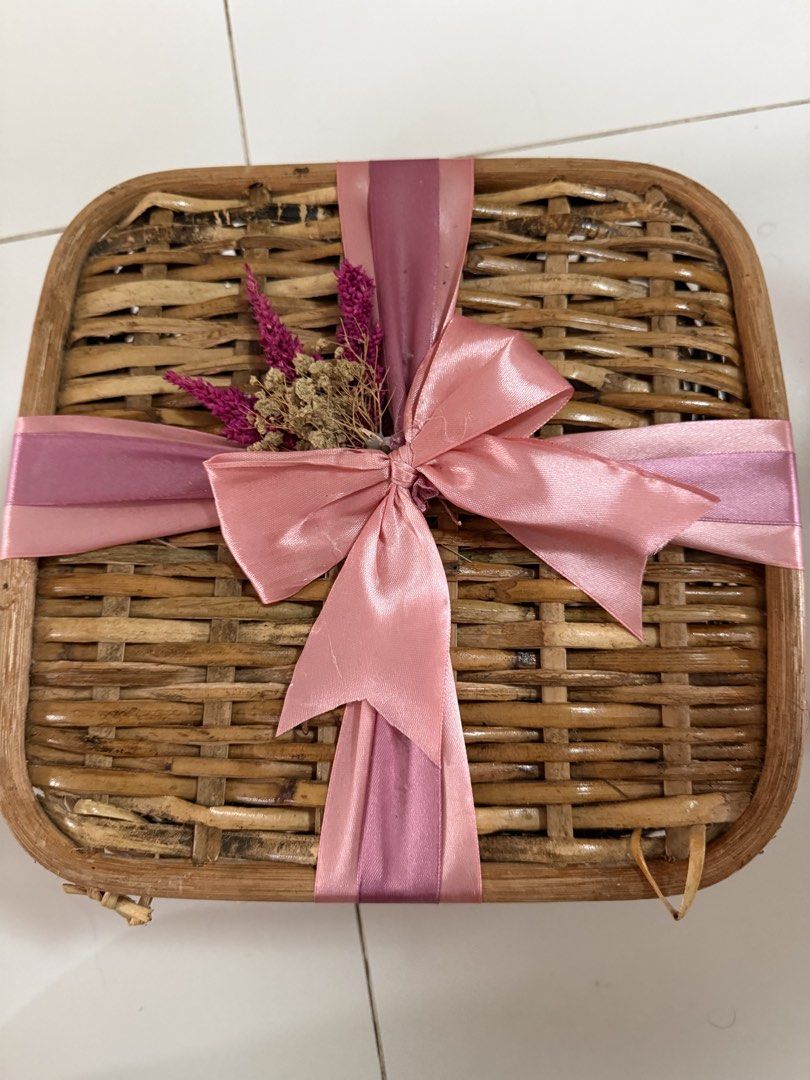 Himalayan Salt Lamp & Pink Salt Gift Basket (Category: Lighting) located in Paranaque City. Submitted by bratty.20 (Listing ID 1454953790, Image 2). Description: - Beautifully presented gift basket - Includes a large Himalayan salt lamp (still in original plastic wrap) - Comes with a small pouch of Himalayan pink salt - Decorated with charming pink ribbons and dried flowers - Makes a perfect gift or a lovely addition to your home decor.