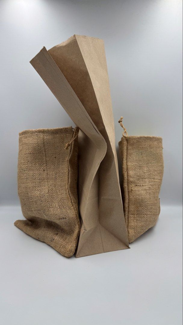 Jute Bags and Paper Bag Set (Category: Luxury Bags & Wallets) located in Manila. Submitted by mysticstar_d67ad3_tree (Listing ID 1455064722, Image 3). Description: Set includes: - jute/burlap drawstring bags: Big: 8 in. x 11 in. - 15 pcs. Small: 7 in. x 10 in. - 12 pcs. - Large brown paper bags: 8 in. X 16.5 in. 73 pcs. - Ideal for storage or gifting. - Large brown paper bag is sturdy and versatile. - Great for organizing items or packaging purch