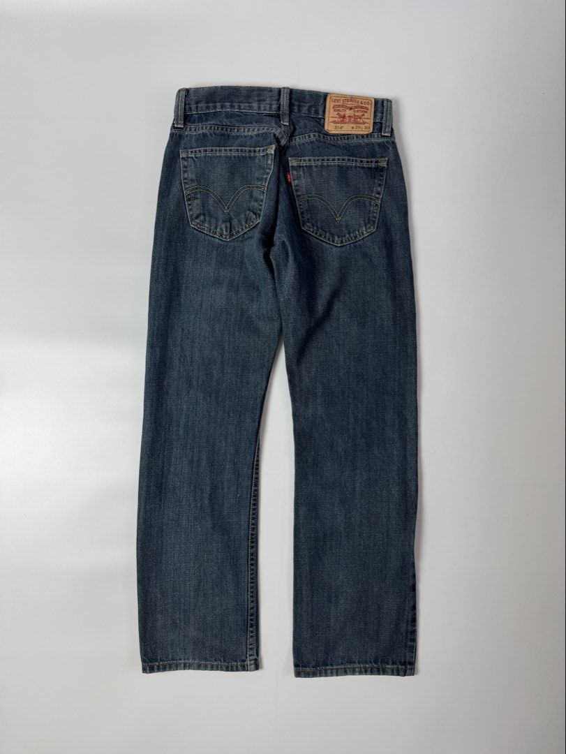 Levis 514 Slim Straight Denim Pants (Category: Jeans) located in Cavite. Submitted by dracokidstuff (Listing ID 1455139595, Image 1). Description: Brand: Levi Strauss & Co.Style Fit: Levi’s 514 Regular Straight FitSize: Waist 29, Length 30 (W29 L30)Color/Wash: Dark blue faded washFeatures: Five-pocket design, rear leather patch, signature arcuate stitching on back pockets, belt loops.